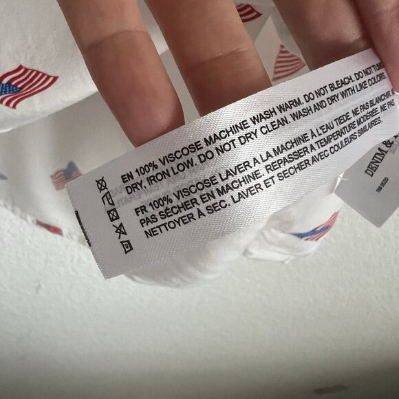 Denim & Flower Ricky Singh Men's L USA Flag Button Down Short Sleeve Shirt - Picture 5 of 5